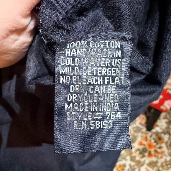 Chaudry Black Cotton Beaded Neckline Tiered Maxi Dress Boho - L - Picture 7 of 9